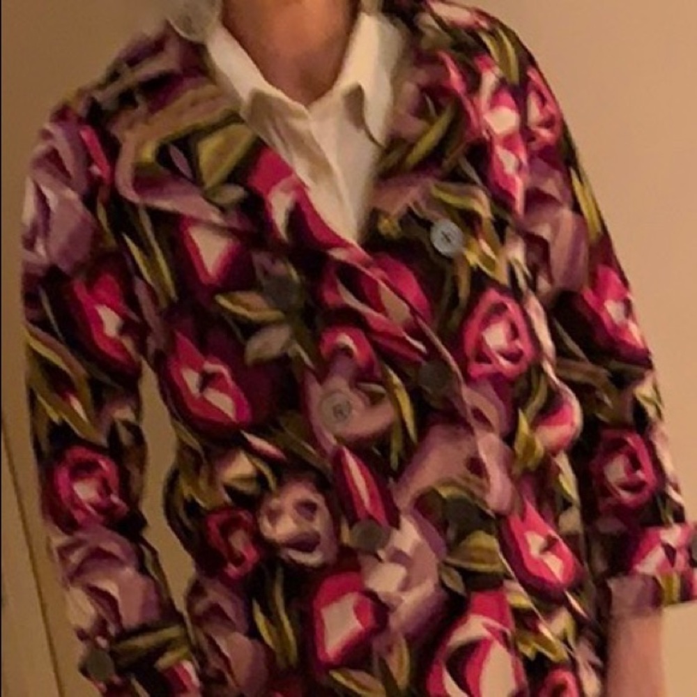 NWOT MISSONI Multi-Color Velour Short Pea Coat